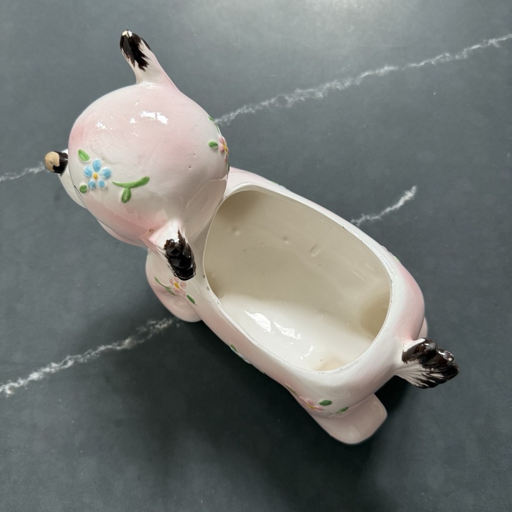 Vintage Inarco Puppy Dog Ceramic Planter Kitsch 5x7" - Picture 6 of 10